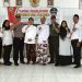 CAMAT GEBANG, Asep Nurdin dan Kuwu Desa Kalipasung, Endi Suhendi bersama Mupika Gebang foto bersama usai pelantikan.*