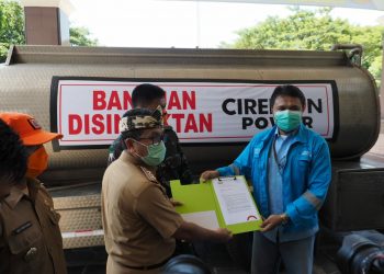Cirebon Power Sumbang 8.000 Liter Bibit Cairan Disinfektan