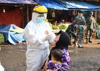 Swab Massal Pasar Baru Indramayu Hasilnya Negatif