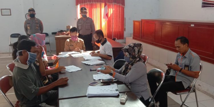 Polsek Ligung Pantau Penyaluran BLT Kemensos