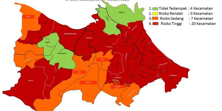 Zona Merah Covid di Indramayu Meluas