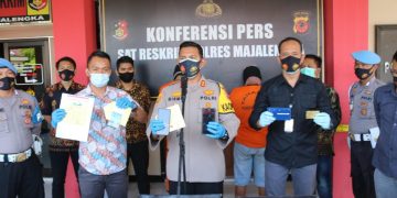 Satreskrim Polres Majalengka Tangkap Spesialis Pencuri Komponen Tower