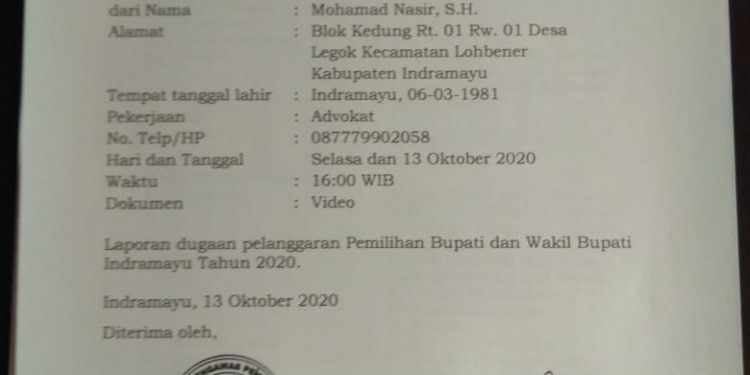 Cawabub Taufik Dilaporkan Bawaslu Terkait Dugaan Money Politic