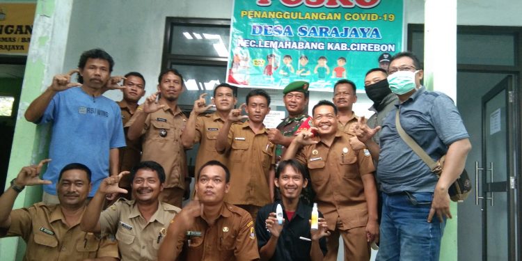 Pemdes Sarajaya Minta Warganya Gunakan Masker Saat Keluar Rumah