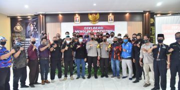Sepakat Tolak Anarkisme, Puluhan Ormas dan LSM Se-Kabupaten Cirebon Deklarasi Jaga Kondusifitas