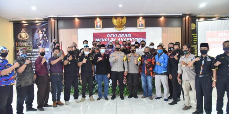 Sepakat Tolak Anarkisme, Puluhan Ormas dan LSM Se-Kabupaten Cirebon Deklarasi Jaga Kondusifitas