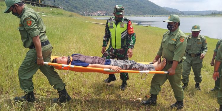 Koramil Kadugede Gelar Latihan Kesiapsiagaan Tanggap Darurat Bencana Alam