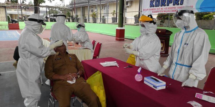 Puluhan ASN di Lingkup Setda Majalengka Jalani Tes Swab