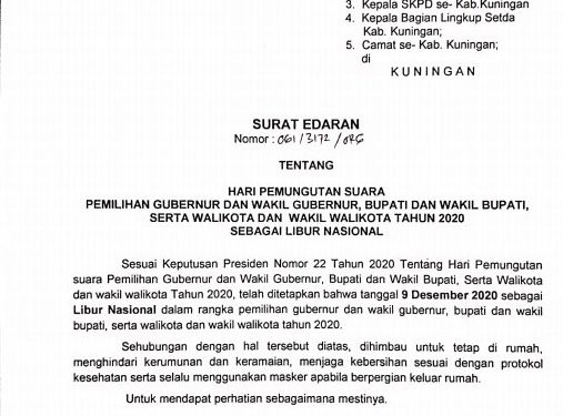 9 Desember Libur Nasional, Acep Minta Warga di Rumah Saja
