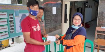 E-Warung Desa Slangit Bantu Korban Angin Puting Beliung