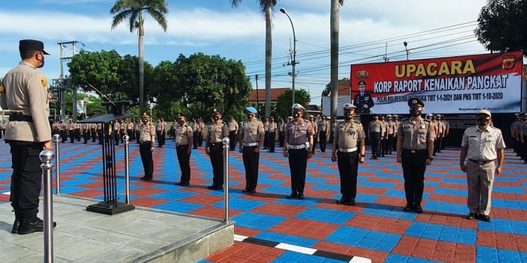 184 Personel Polres Majalengka Naik Pangkat di Awal Tahun 2021