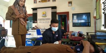 PMI Kecamatan Gebang Ajak Pemdes Rutin Gelar Donor Darah