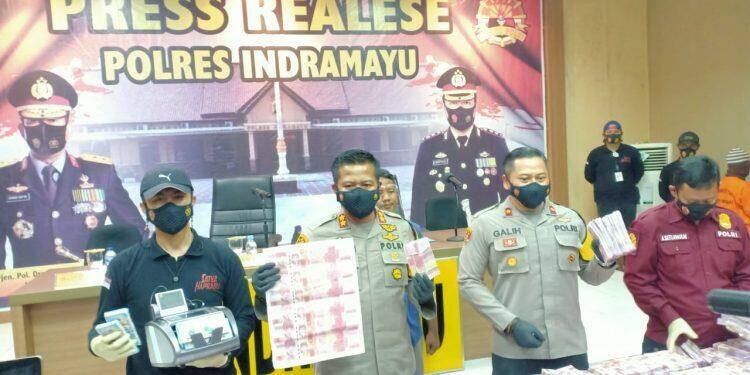 Polres Indramayu Bongkar Jaringan Pencetak dan Pengedar Uang Palsu Lintas Daerah Senilai 11 miliar