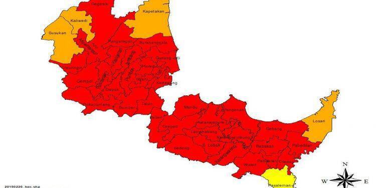 35 Kecamatan di Kabupaten Cirebon Zona Merah Covid-19