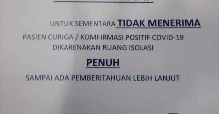 Ruang Isolasi RSUD Arjawinangun Penuh
