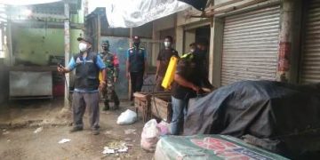 Pasar Desa Gebangilir Rutin Disemprot Disinfektan