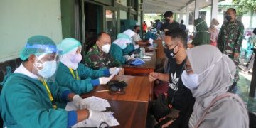 Walau Membludak, Korem 063/SGJ Bisa Mengatur Mekanisme Pelaksanaan Vaksin