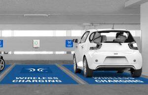 Wireless charging on parking spots