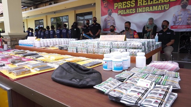 Polres Indramayu Amankan Puluhan Gram Narkotika