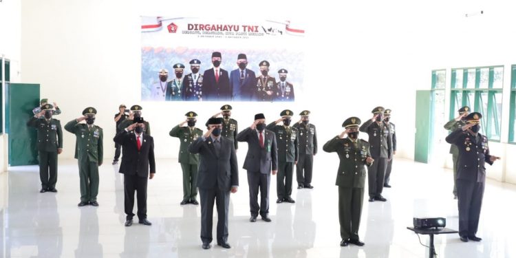 Upacara HUT TNI ke-76 Berlangsung Virtual