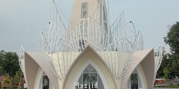 Di Majalengka Ada Masjid Berarsitektur Indah Bergaya Kelopak Bunga