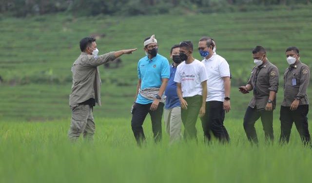 Sandiaga Uno Kagumi Keindahan Terasering Desa Wisata Bantaragung