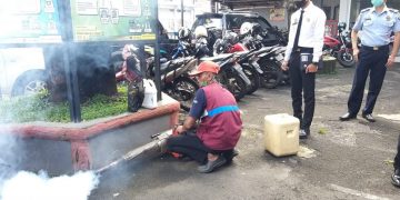 Cegah DBD, Lapas Majalengka Lakukan Fogging