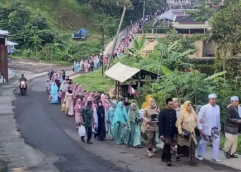 Geger, Calon Pengantin Pria di Majalengka Diiringi Ribuan Orang