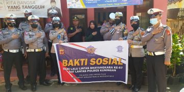 Sambut HUT Lalu Lintas ke-67, Polres Kuningan Lakukan Baksos