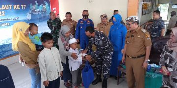 HUT TNI AL ke-77, Lanal Cirebon Kukuhkan Desa Bungko Lor jadi Kampung Bahari Nusantara