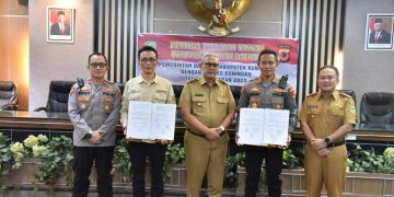 Bupati dan Kapolres Tandatangani Naskah Perjanjian Hibah Daerah