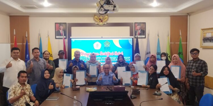 LPM UGJ dan BPJPH Kemenag Serahkan Sertifikat Halal Bagi UMKM