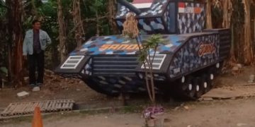 Meriahkan HUT RI ke-78, Pemuda Mekarsicalung Tampilkan Replika Tank Leopard