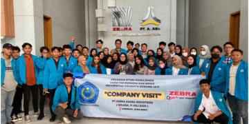 50 Mahasiswa Fakultas Ekonomi dan Bisnis UGJ Kunjungan Company Visit ke PT. Zebra Asaba Industries