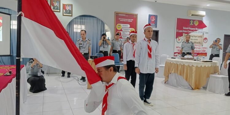 Tiga Napiter Lapas Cirebon Ucapkan Ikrar Setia kepada NKRI