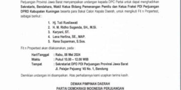 Muncul Nama Rana Suparman Ikuti Fit and Proper Test Bacakada PDI Perjuangan