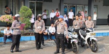 Polres Cirebon Kota Gelar Police Safety Riding di SMKN 1 Cirebon