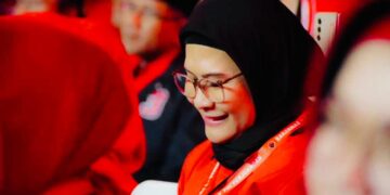 Semangat Bupati Indramayu Nina Agustina Sukseskan Rakernas V PDIP di Jakarta 