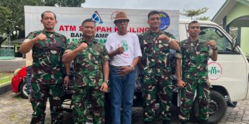 Peduli Lingkungan, Yon Arhanud 14/PWY Launching ATM Sampah Keliling