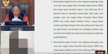 BREAKING NEWS! Keputusan MK: Hitung Ulang Suara di TPS 14 dan PSU di TPS 62 Kecamatan Lemahwungkuk
