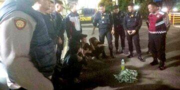 Pesta Miras dan Bawa Sajam, 4 Remaja di Kecamatan Sukahaji Digiring ke Polres Majalengka