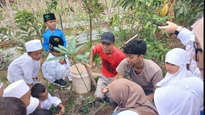 Mahasiswa UIN SSC Tanam 300 Bibit Pohon di Desa Rawaurip