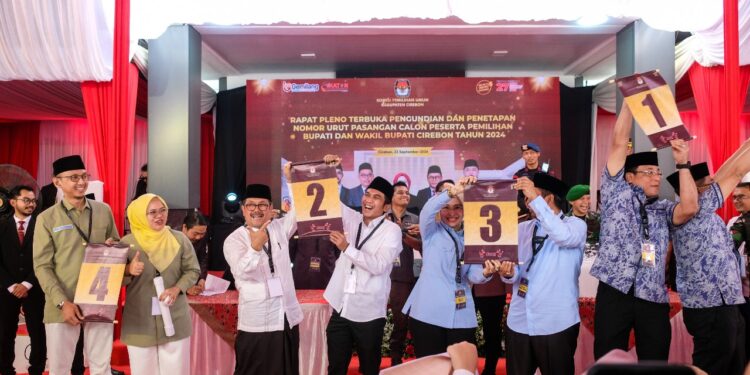 Empat Paslon di Pilkada Kabupaten Cirebon Resmi Dapat Nomor Urut