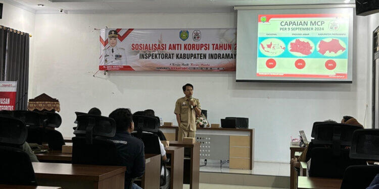 Inspektorat dan Satgas Saber Pungli Indramayu Berikan Pemahaman Anti Korupsi