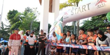 Ratusan Peserta Ikut Lomba Lari Kuningan Nanjak 5K