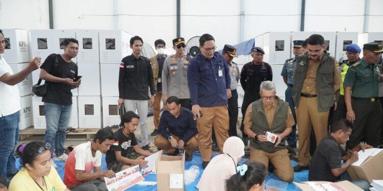 Polres Ciko dan Forkompimda Cek Sorlip Surat Suara