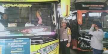 Jelang Nataru, Petugas Gabungan Sidak Bus Klakson Telolet Basuri