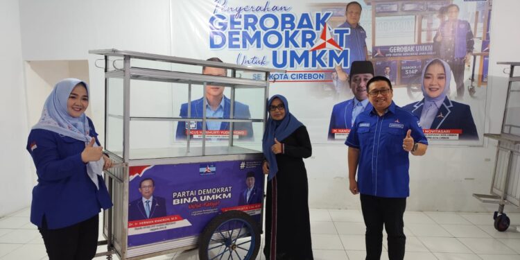 Senyum Jamilah Merekah, Terima Bantuan Gerobak dari Partai Demokrat 