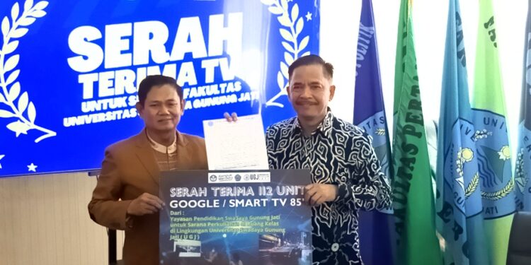 YPSGJ Serahkan Smart TV Kepada UGJ Sebagai Sarana Menuju Kampus Digital 