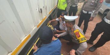 Jelang Arus Mudik, Satlantas Polres Majalengka Razia Truk ODOL di Jalur Cirebon-Bandung
